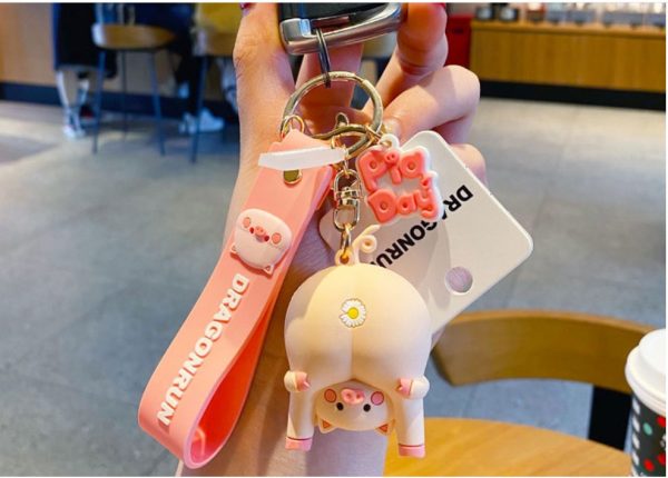 Cute Original Pig Chrysanthemum Keychain Trend Keychain - Image 6