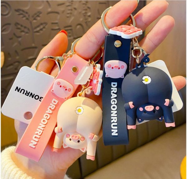 Cute Original Pig Chrysanthemum Keychain Trend Keychain - Image 8