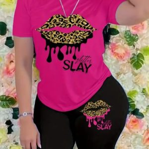 Printed Drop Shoulder T-Shirt Graphic Tees Women Tops