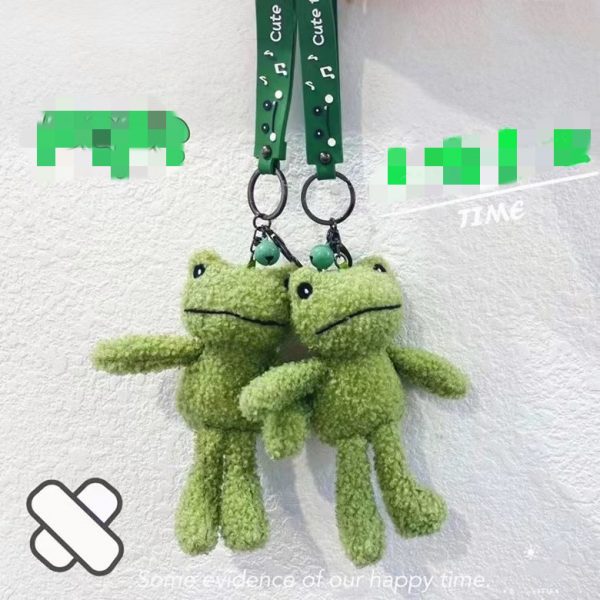 Green Plush Frog Doll Keychain Pendant - Image 6